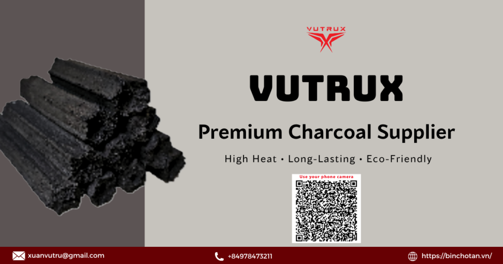 VUTRUX – Premium charcoal supplier offering high heat, long-lasting, and eco-friendly BBQ charcoal. Wholesale Binchotan charcoal and bulk charcoal for export, trusted by restaurants and distributors worldwide.